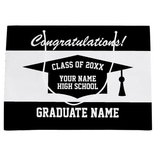 Gepersonaliseerde naam afstuderen Klasse van 2025  Groot Cadeauzakje (Voorkant)