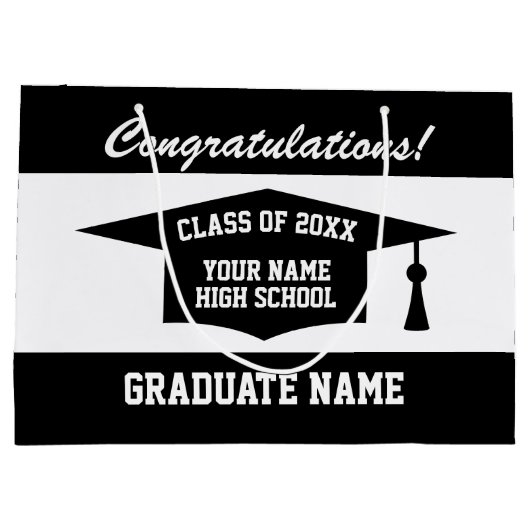 Gepersonaliseerde naam afstuderen Klasse van 2025  Groot Cadeauzakje (Achterkant)