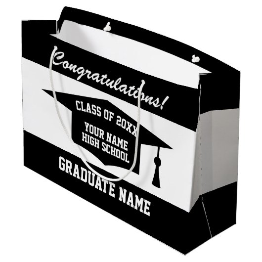 Gepersonaliseerde naam afstuderen Klasse van 2025  Groot Cadeauzakje (Achterkant Gekanteld)