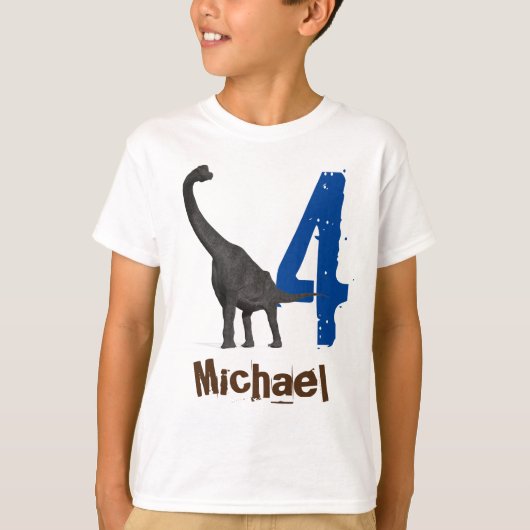 Gepersonaliseerde naam Age Brachiosaurus T-shirt (Voorkant)
