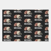 Gepersonaliseerde Naam  Amerikaans Football Spel Inpakpapier Vel (Voorkant 3)