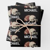 Gepersonaliseerde Naam  Amerikaans Football Spel Inpakpapier Vel (In situ)