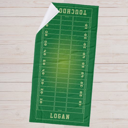 Gepersonaliseerde naam Amerikaans Football veld Badhanddoek