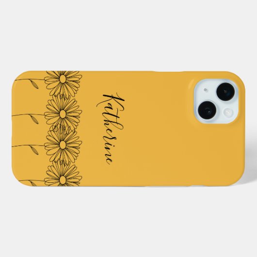 Gepersonaliseerde naam April daisy Geboorte Bloem Case-Mate iPhone Case (Achterkant (horizontaal))