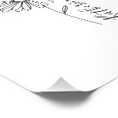 Gepersonaliseerde naam April daisy Geboorte Bloem Foto Afdruk (Hoek)