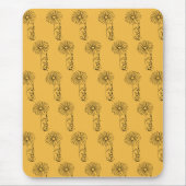 Gepersonaliseerde naam April daisy Geboorte Bloem Muismat (Voorkant)