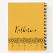 Gepersonaliseerde naam April daisy Geboorte Bloem Notitieboek (Achterkant)