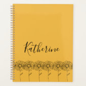 Gepersonaliseerde naam April daisy Geboorte Bloem Planner (Voorkant)