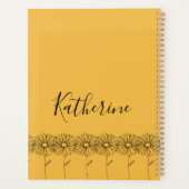 Gepersonaliseerde naam April daisy Geboorte Bloem Planner (Achterkant)