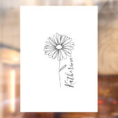 Gepersonaliseerde naam April daisy Geboorte Bloem Raamsticker (Vel 2)