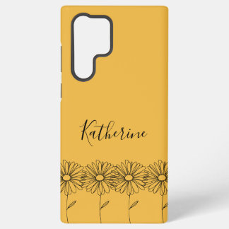 Gepersonaliseerde naam April daisy Geboorte Bloem Samsung Galaxy Hoesje