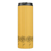 Gepersonaliseerde naam April daisy Geboorte Bloem Thermosbeker (Achterkant)