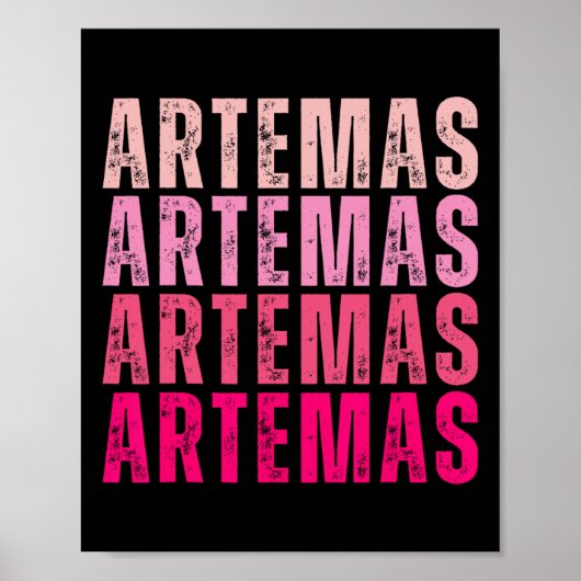 Gepersonaliseerde naam Artemas I Love Artemas Poster (Voorkant)