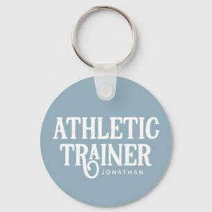 Gepersonaliseerde naam Athletic Trainer AT Sleutelhanger