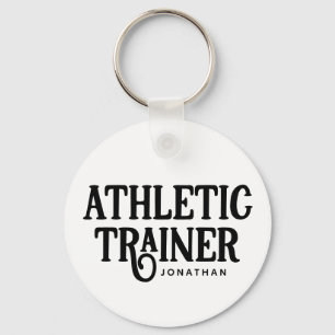 Gepersonaliseerde naam Athletic Trainer AT Sleutelhanger