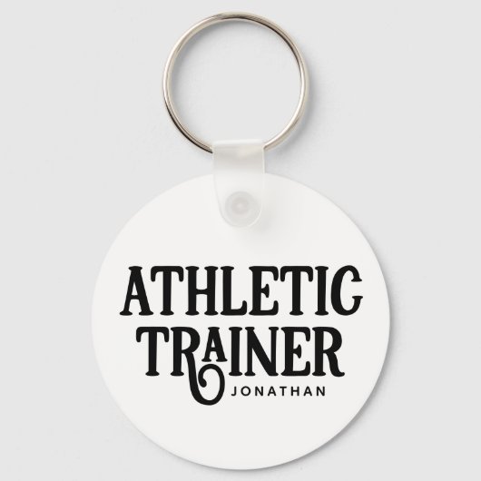 Gepersonaliseerde naam Athletic Trainer AT Sleutelhanger (Voorkant)