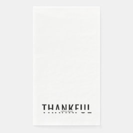 Gepersonaliseerde naam B/W Thankful Holiday Servet