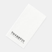 Gepersonaliseerde naam B/W Thankful Holiday Servet (Hoek)