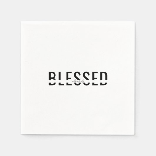 Gepersonaliseerde naam B/W zegelbare feestdag cock Servet (Voorkant)