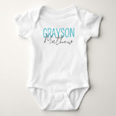 Gepersonaliseerde Naam Baby Boy Aangepast - Gepers Romper (Voorkant)