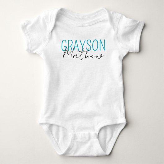 Gepersonaliseerde Naam Baby Boy Aangepast - Gepers Romper (Voorkant)