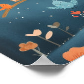 Gepersonaliseerde naam Baby Boys Nursery Alphabet Poster (Hoek)