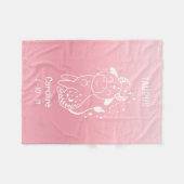 Gepersonaliseerde naam Baby Girl Stier Zodiac Pink Fleece Deken (Voorkant (Horizontaal))