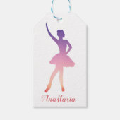 Gepersonaliseerde naam ballerina modern cadeaulabel (Voorkant)