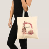 Gepersonaliseerde naam Ballet Ballerina Schoenen D Tote Bag (Voorkant (product))
