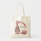 Gepersonaliseerde naam Ballet Ballerina Schoenen D Tote Bag (Voorkant)