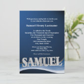 Gepersonaliseerde naam Bar Mitswa Kaart (Staand voorkant)