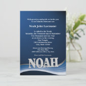 Gepersonaliseerde naam Bar Mitzvah Noah Kaart (Staand voorkant)