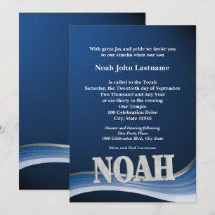 Gepersonaliseerde naam Bar Mitzvah Noah Kaart