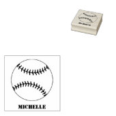 Gepersonaliseerde naam Baseball Rubberstempel (Gestempeld)