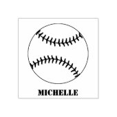 Gepersonaliseerde naam Baseball Rubberstempel (Afrduk)