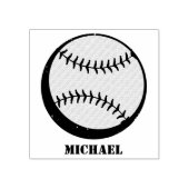 Gepersonaliseerde naam Baseball Rubberstempel (Afrduk)