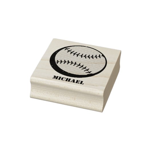 Gepersonaliseerde naam Baseball Rubberstempel (Stempel)
