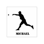 Gepersonaliseerde naam Baseball Rubberstempel (Afrduk)