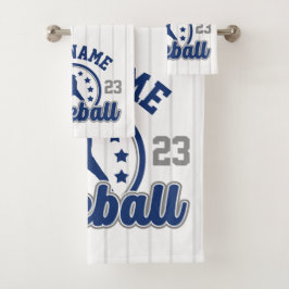 Gepersonaliseerde NAAM Baseball Team Speler Game Bad Handdoek