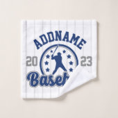 Gepersonaliseerde NAAM Baseball Team Speler Game Bad Handdoek (Wasdoekje)