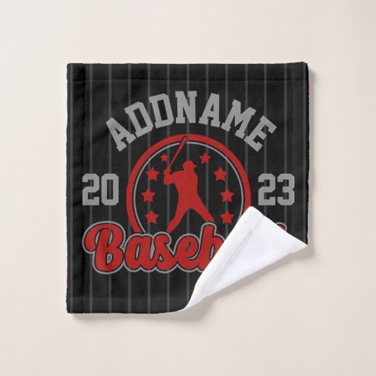 Gepersonaliseerde NAAM Baseball Team Speler Game Bad Handdoek (Wasdoekje)