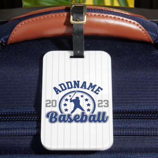 Gepersonaliseerde NAAM Baseball Team Speler Game Bagagelabel (Voorkant Insitu 2)