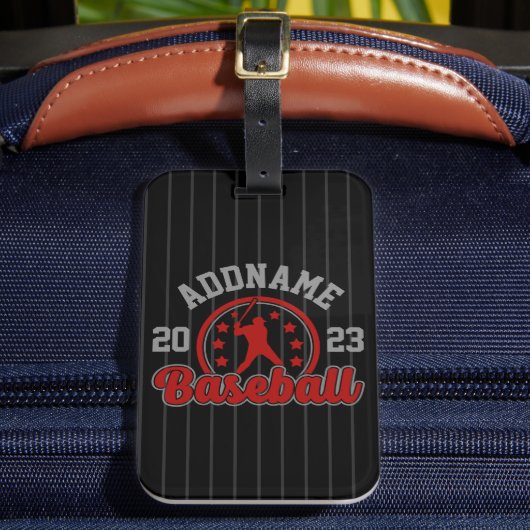 Gepersonaliseerde NAAM Baseball Team Speler Game Bagagelabel (Voorkant Insitu 2)
