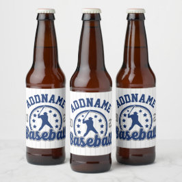 Gepersonaliseerde NAAM Baseball Team Speler Game Bier Etiket