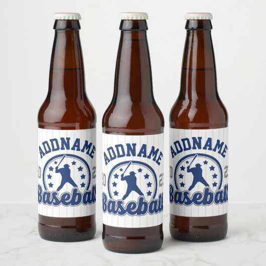 Gepersonaliseerde NAAM Baseball Team Speler Game Bier Etiket (Flessen)