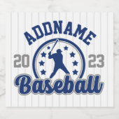 Gepersonaliseerde NAAM Baseball Team Speler Game Bier Etiket (Enkel label)