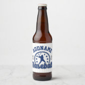 Gepersonaliseerde NAAM Baseball Team Speler Game Bier Etiket (Voorkant)