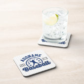 Gepersonaliseerde NAAM Baseball Team Speler Game Bier Onderzetter (Rechterzijde)