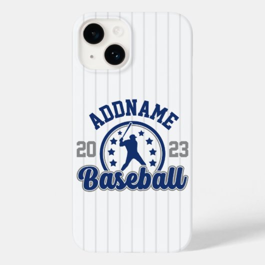 Gepersonaliseerde NAAM Baseball Team Speler Game Case-Mate iPhone Case (Achterkant)