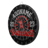 Gepersonaliseerde NAAM Baseball Team Speler Game Dartbord (Voorkant Rechts)